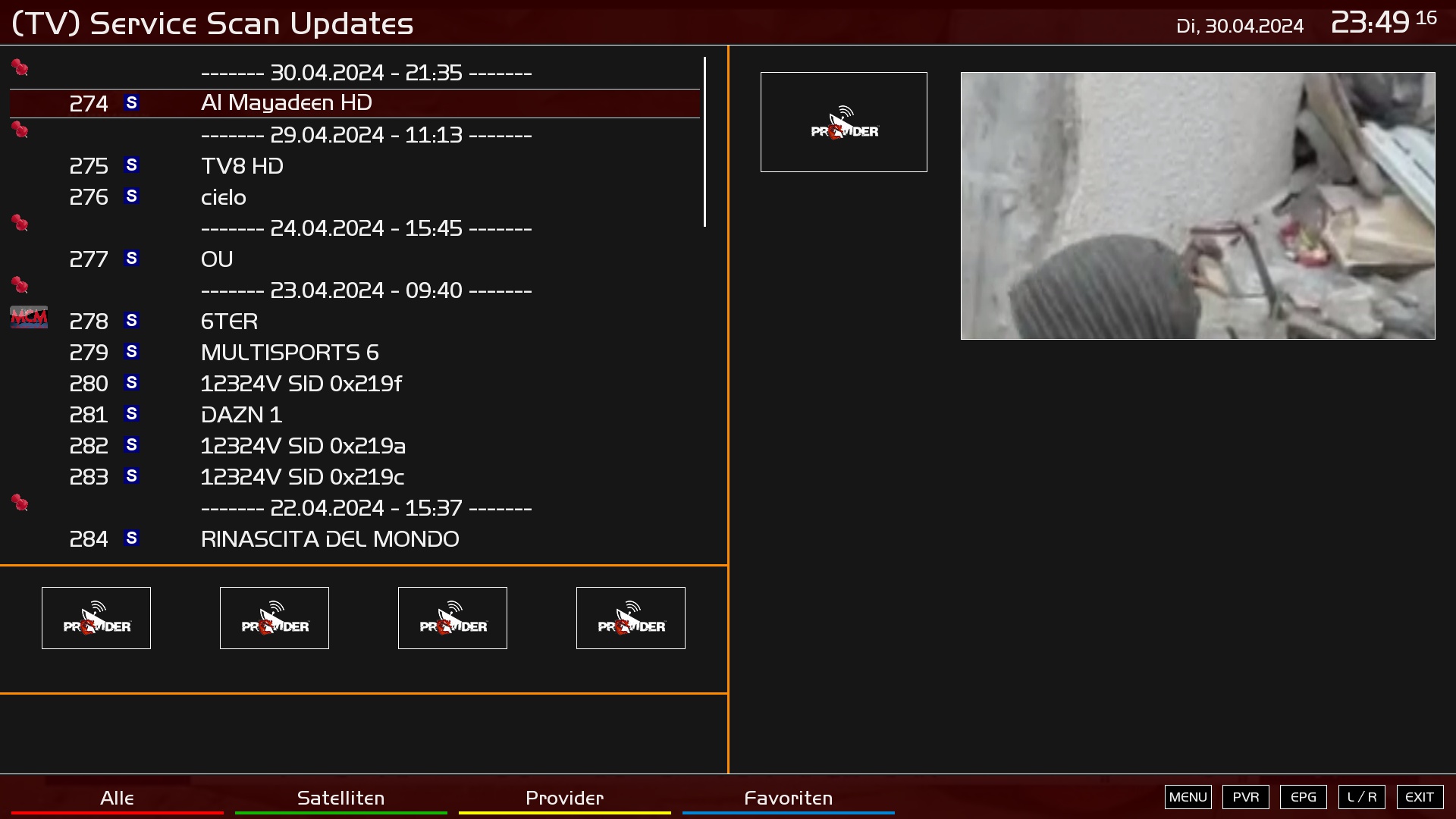Scan Updates-Hotbird-13.0°Ost